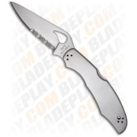Нож складной Spyderco Byrd Cara Cara 2, стальная рукоять, полусеррейтор