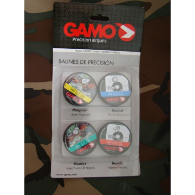 Набор из 4 типов пуль Gamo (Match/Round/Magnun/Hunter)