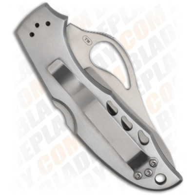 Нож складной Spyderco Byrd Meadowlark, стальная рукоять, полусеррейтор