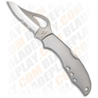 Нож складной Spyderco Byrd Meadowlark, стальная рукоять, полусеррейтор