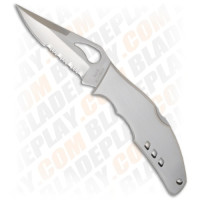Нож складной Spyderco Byrd Flight, стальная рукоять, полусеррейтор
